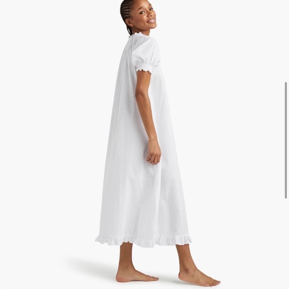 Hill House Caroline Nap Dress in White Swiss Dot - Picture 2 of 6